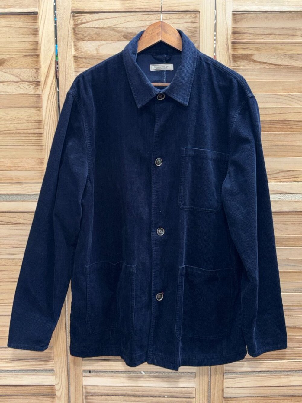 Williams & Kent Mens Blue Corduroy Chore Sports Jacket Coat